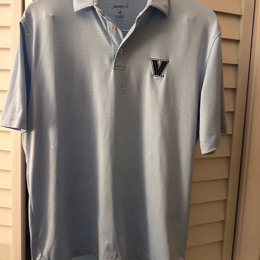 johnnie-O Light Blue Polo with Logo
